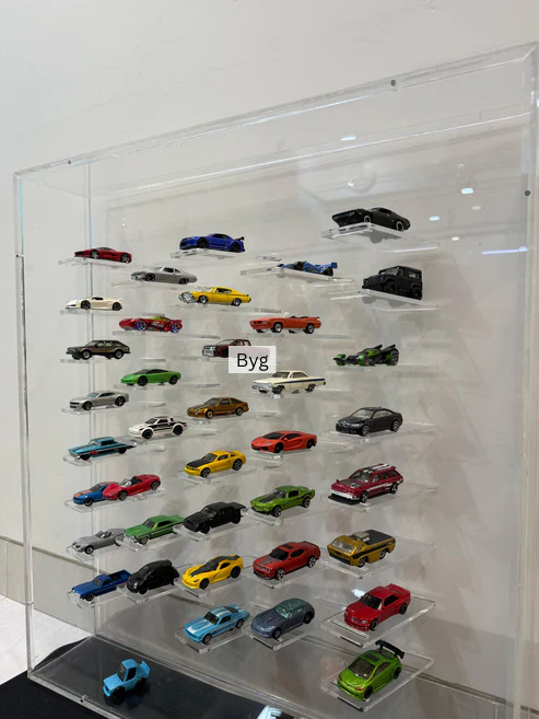1/64 Diecast Car Display – 48 compartments | Magnetic Cover | Wall-Mount/Freestanding
