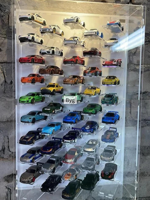 1/64 Diecast Car Display – 48 compartments | Magnetic Cover | Wall-Mount/Freestanding