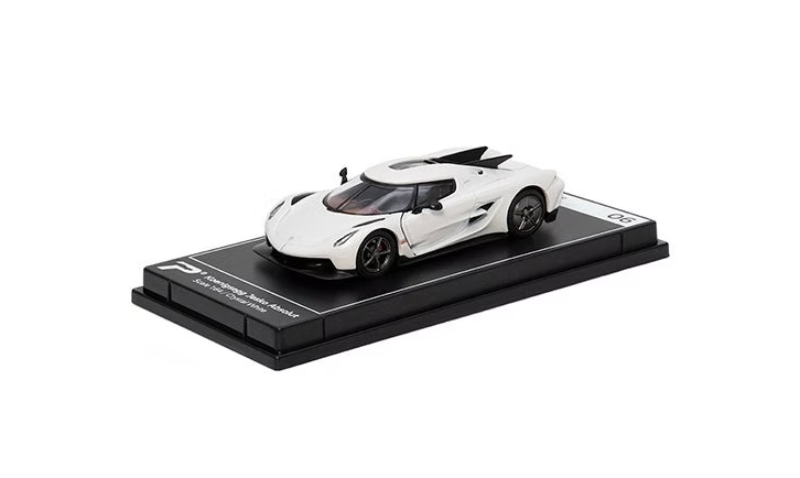 PosterCar- Koenigsegg Jesko Absolut Color: Crystal White Scale: 1/64