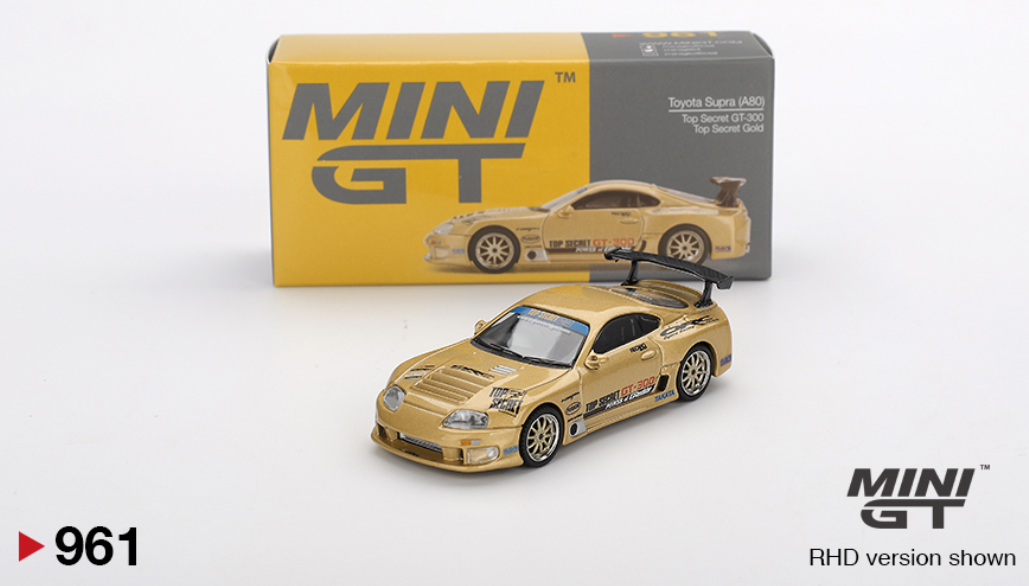 Mini GT- Toyota Supra (A80) Top Secret GT-300 Top Secret Gold