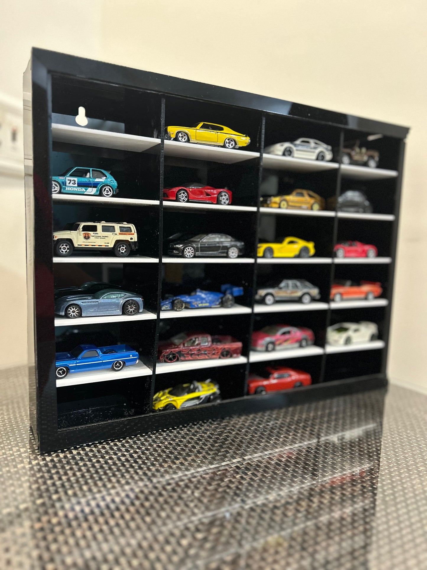 24 Compartments Hotwheels Organizer with cover 1/64