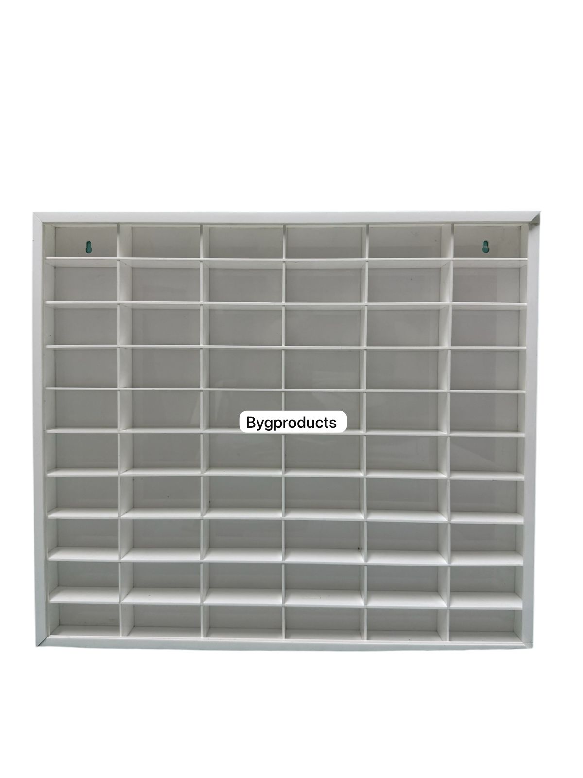 60 Compartments Hotwheels display white with Sliding cover