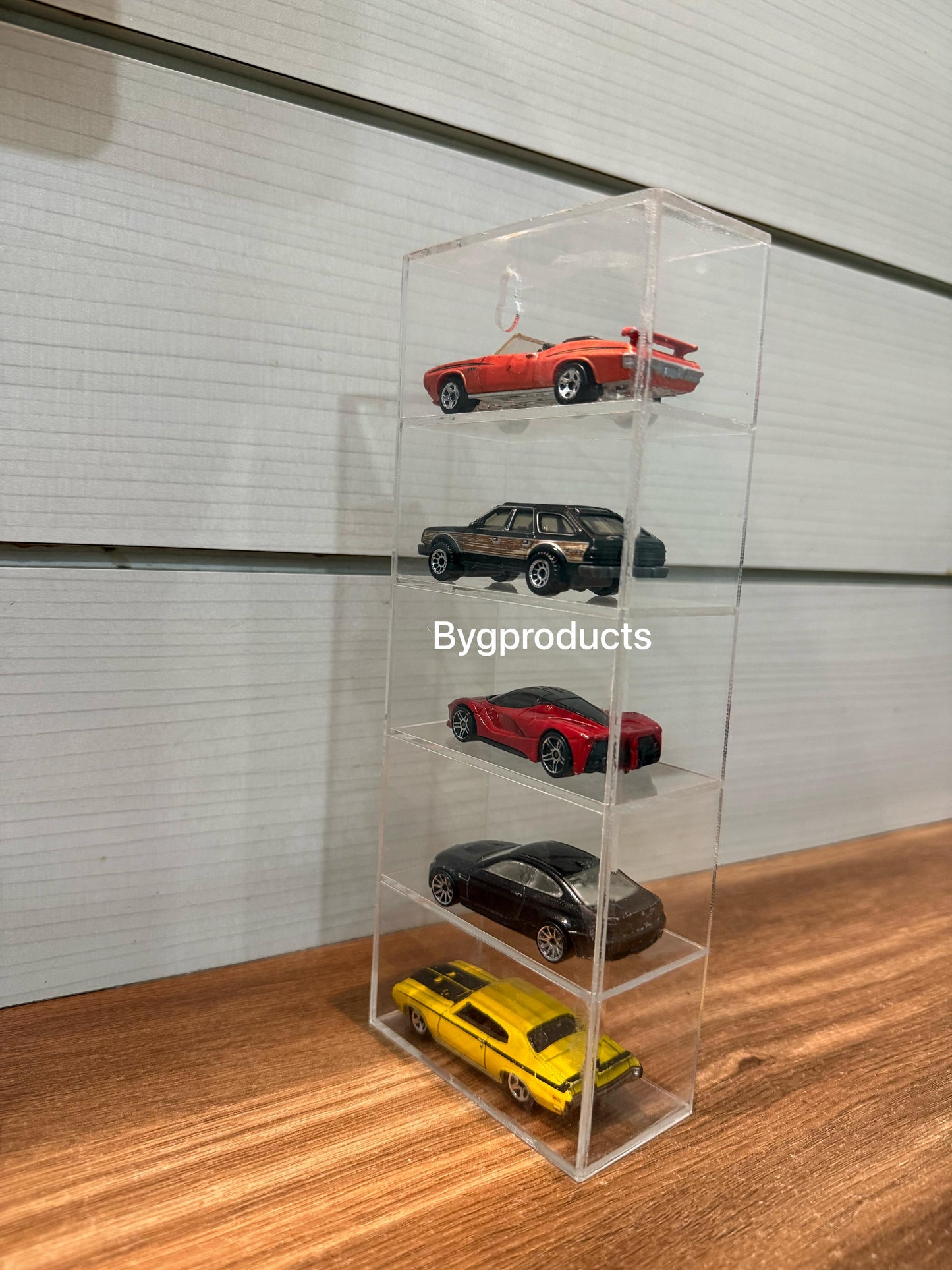 Hotwheels organizer 5 compartments Transparent 1:64