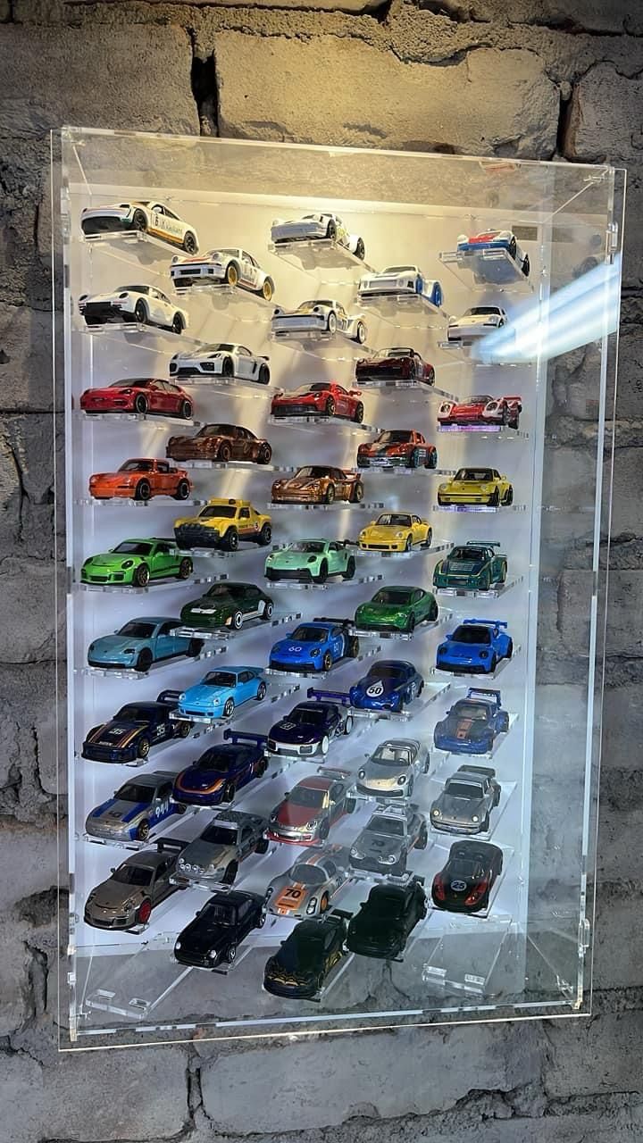1/64 Diecast Car Display – 48 compartments | Magnetic Cover | Wall-Mount/Freestanding