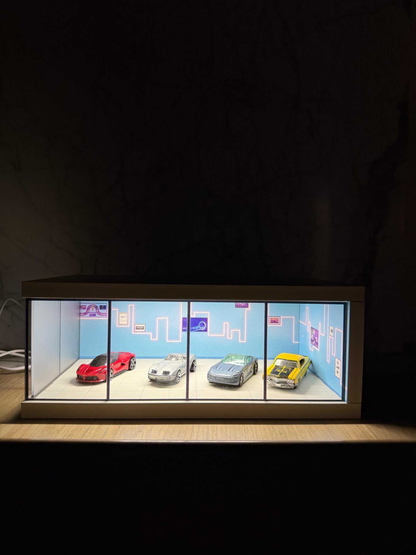 Luxury Miniature Car Showroom for 1:24, 1:43 & 1:64 Models (BLUE)