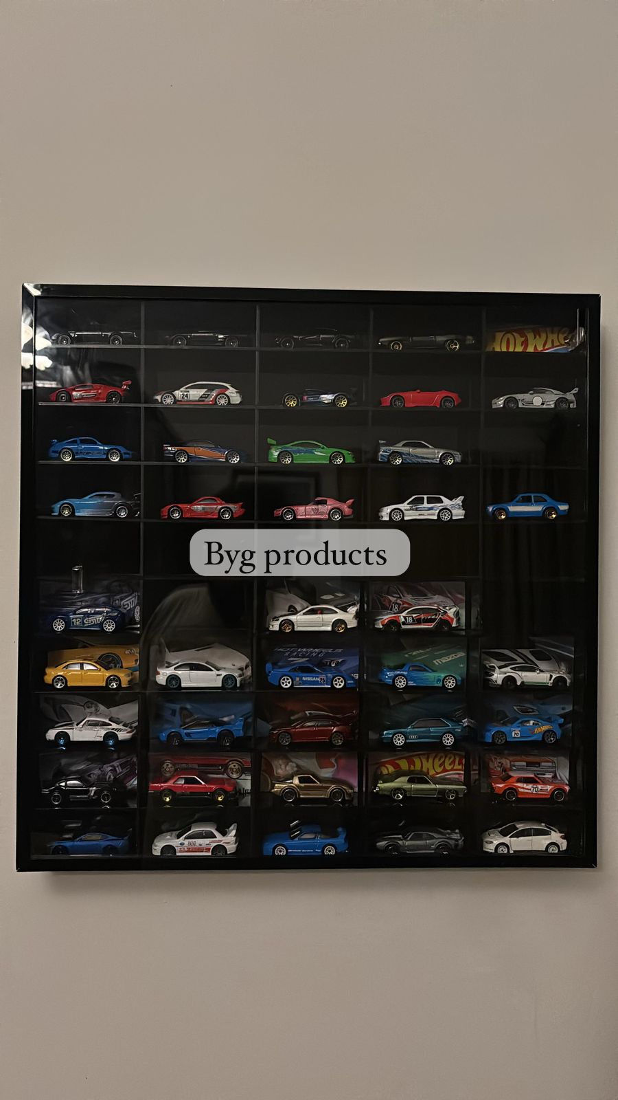 60 Compartments Hotwheels organizer Black