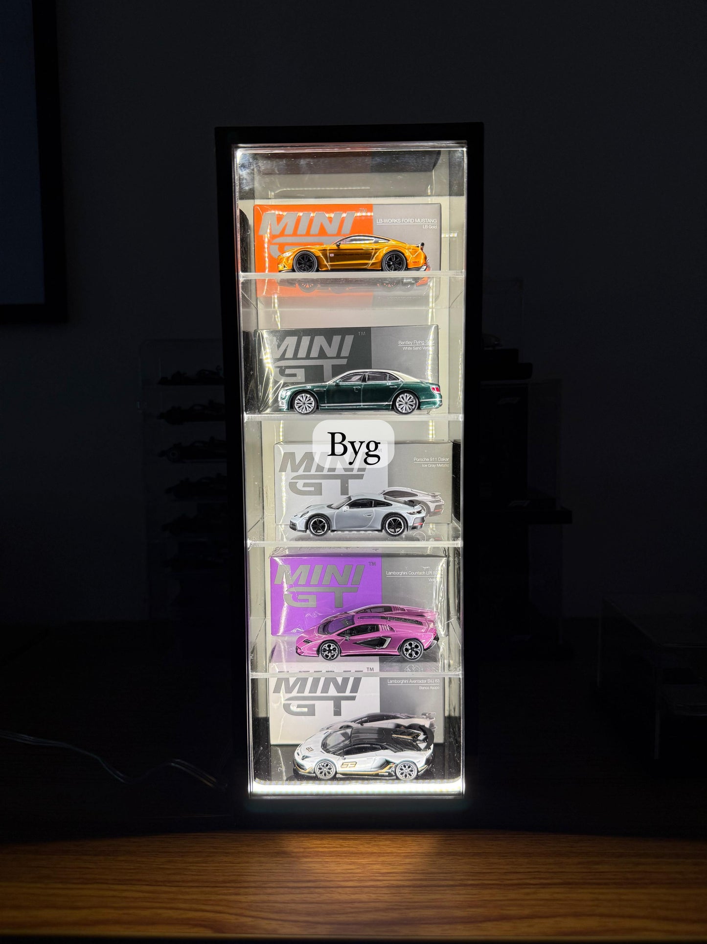 Premium MiniGT Showcase with Led and sliding cover.
