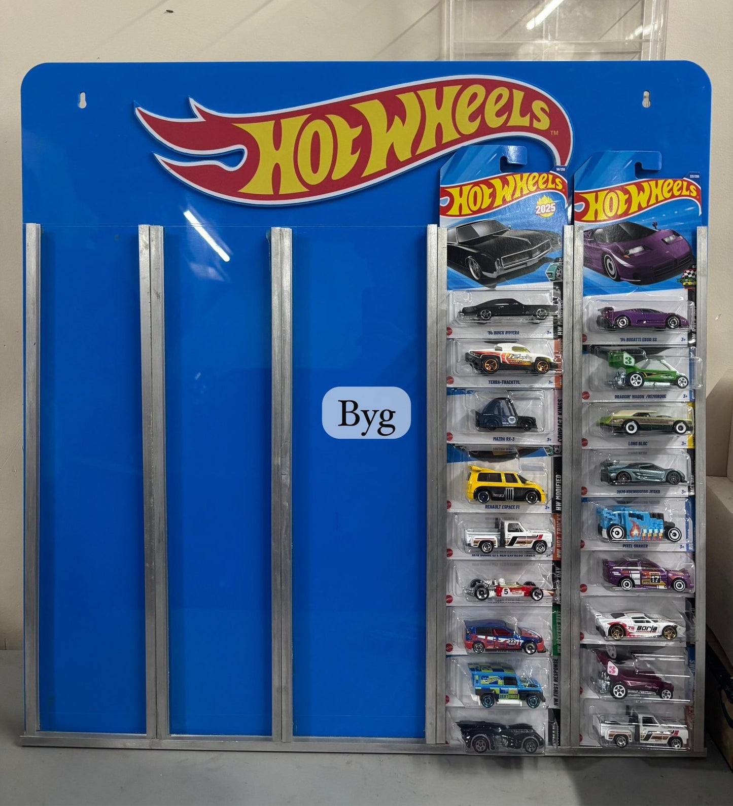 Hotwheels Wall mount Card Holder ( 40 mainlines - 8 premiums )