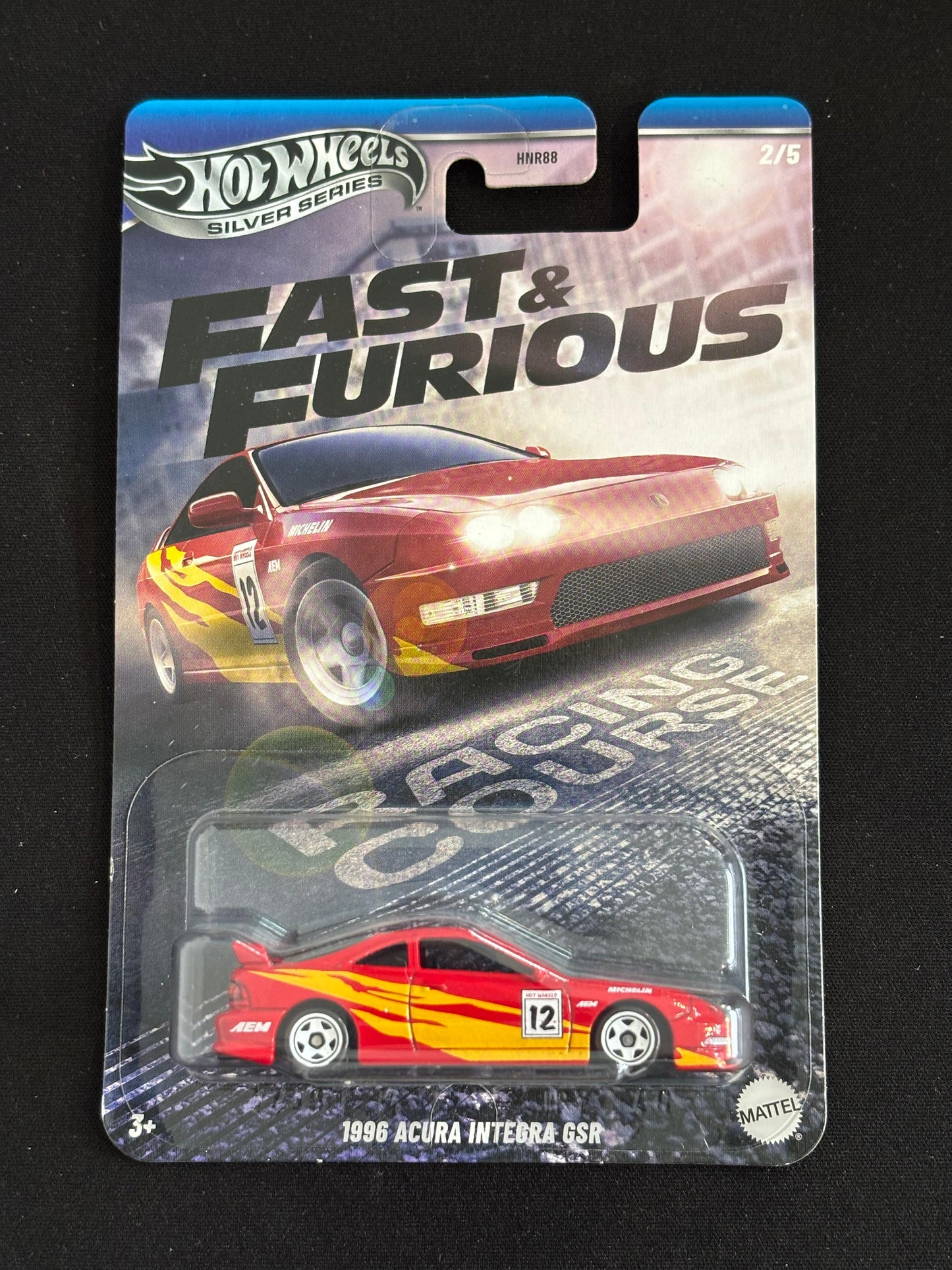 HOTWHEELS SILVER SERIES- FAST & FURIOUS- 1996 ACURA INTEGRA GSR