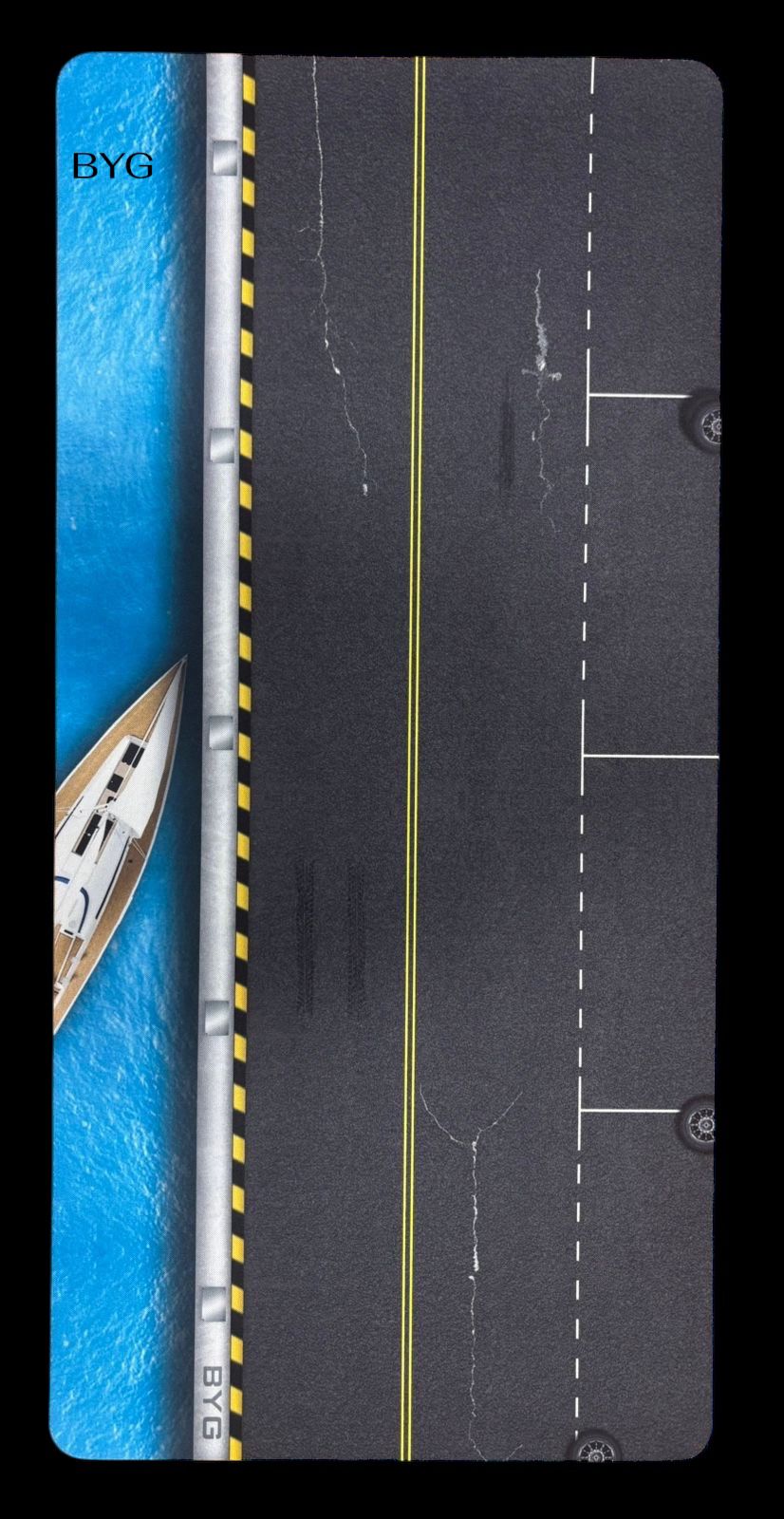 Beach Drive - PARKING Rubber MAT (60cm x 30cm ) Suitable for Hotwheels ( scale 1:64)