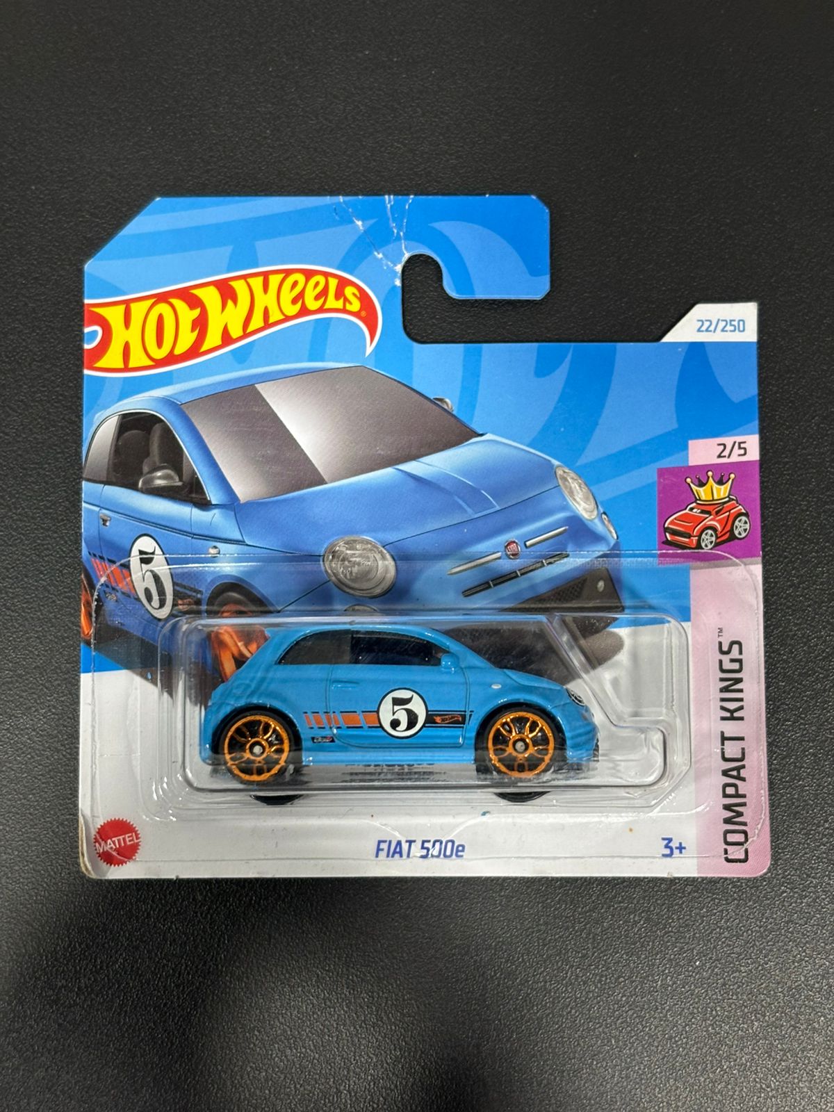 HOTWHEELS- IMPORTED SHORT CARD- FIAT 500e