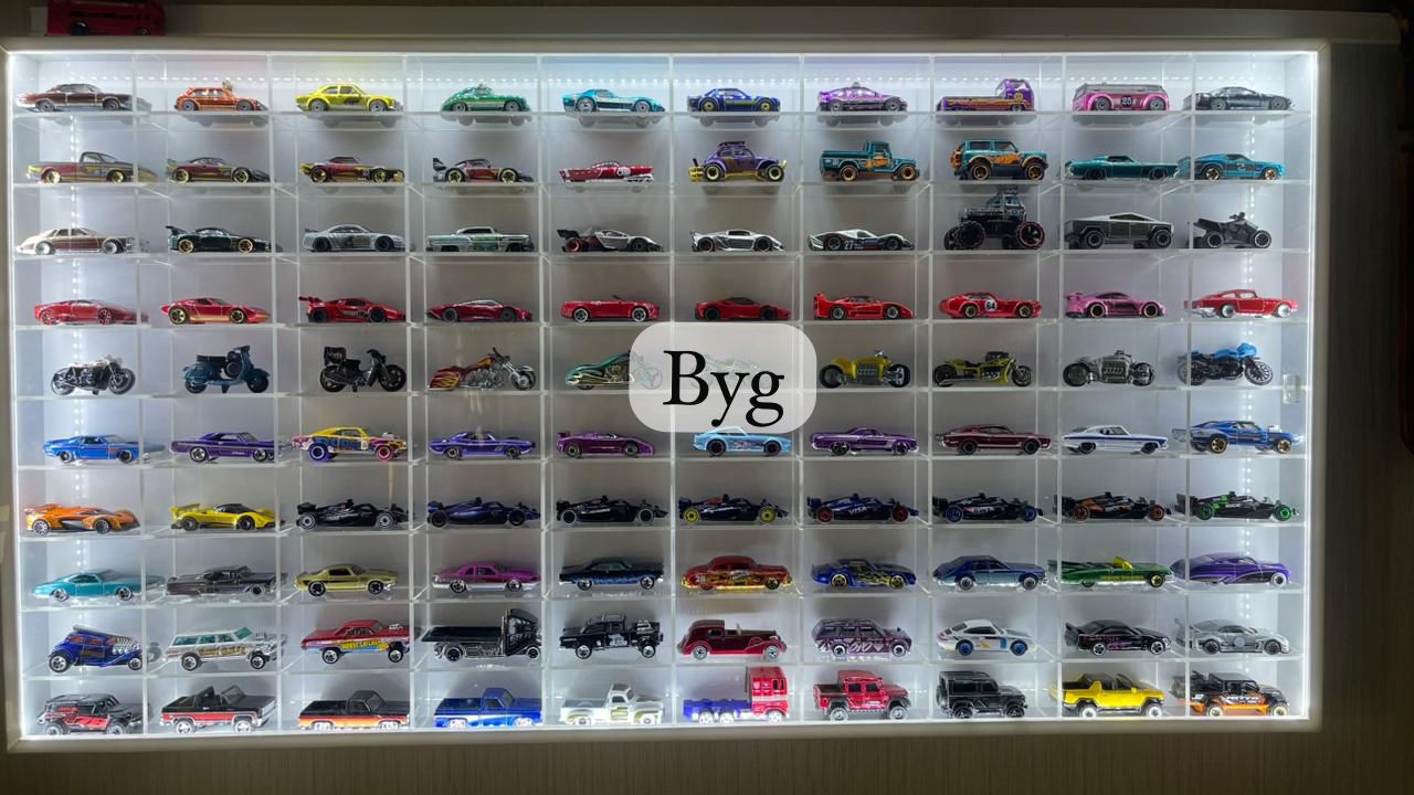 100 compartments Hotwheels organizer 1/64 with LED lights