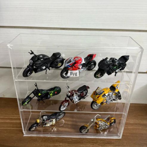Transparent organizer for scale model Motor Bikes 1:18