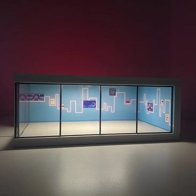 Luxury Miniature Car Showroom for 1:24, 1:43 & 1:64 Models (BLUE)