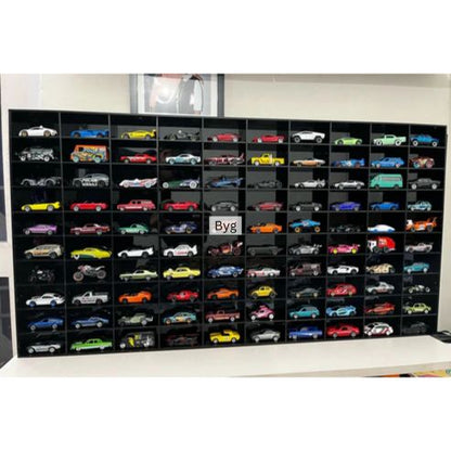 100 Compartments Hotwheels organizer Black 1:64 without cover