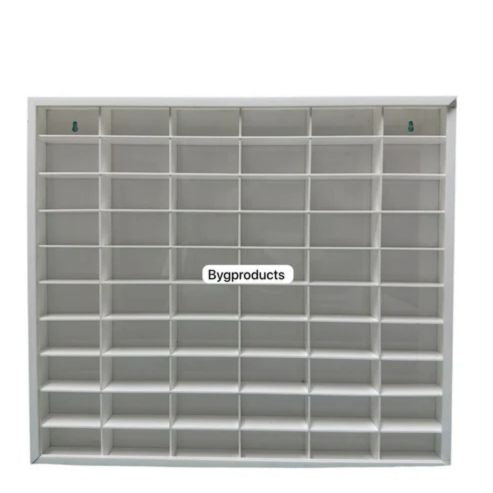 60 Compartments Hotwheels display white with Sliding cover