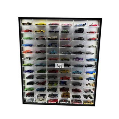 78 compartments Hotwheels organizer with Led Lights 1/64