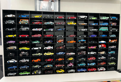 100 Compartments Hotwheels organizer Black 1:64 without cover