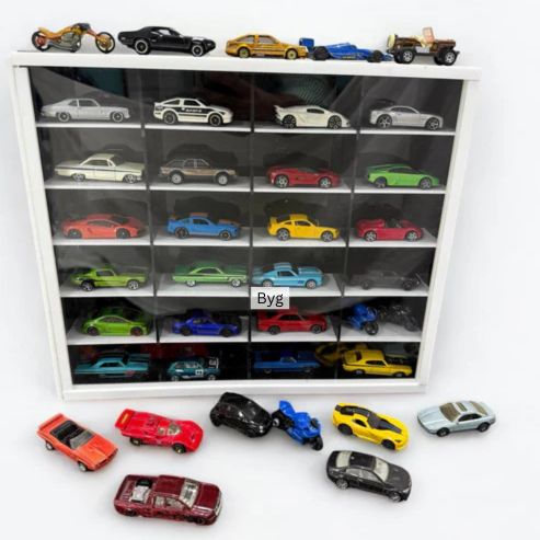 24 Compartments Hotwheels Organizer with cover 1/64