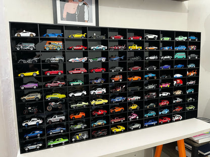 100 Compartments Hotwheels organizer Black 1:64 without cover