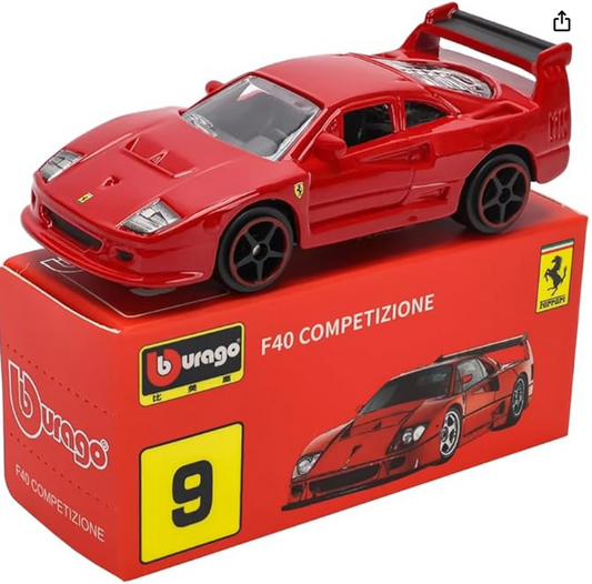 Bburago- Ferrari F40 Competizione (Red) 1:64 Scale