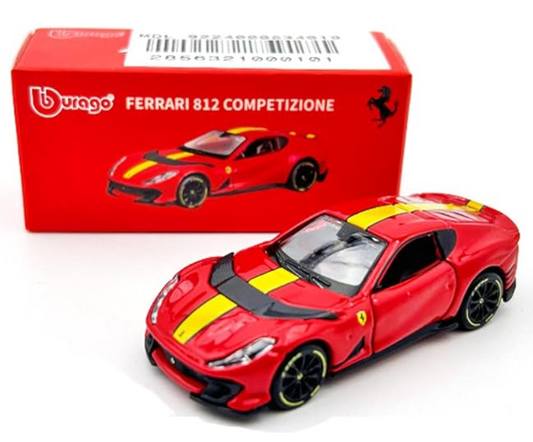 Bburago- Ferrari 812 Competizione (Red) 1:64 Scale