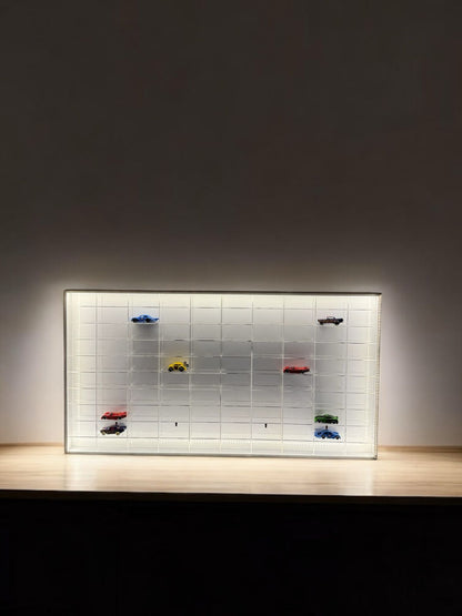 100 compartments Hotwheels organizer 1/64 with LED lights