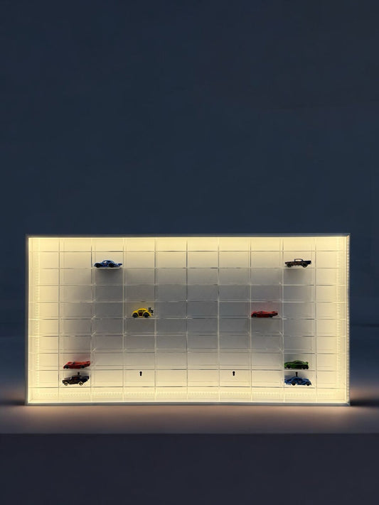 100 compartments Hotwheels organizer 1/64 with LED lights