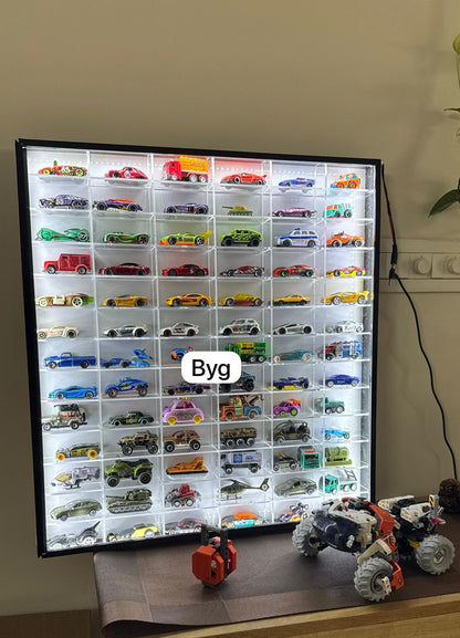 78 compartments Hotwheels organizer with Led Lights 1/64