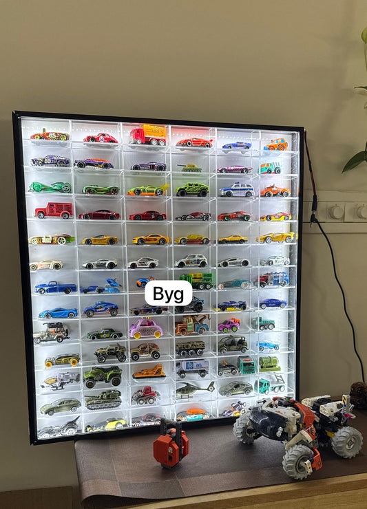 78 compartments Hotwheels organizer with Led Lights 1/64