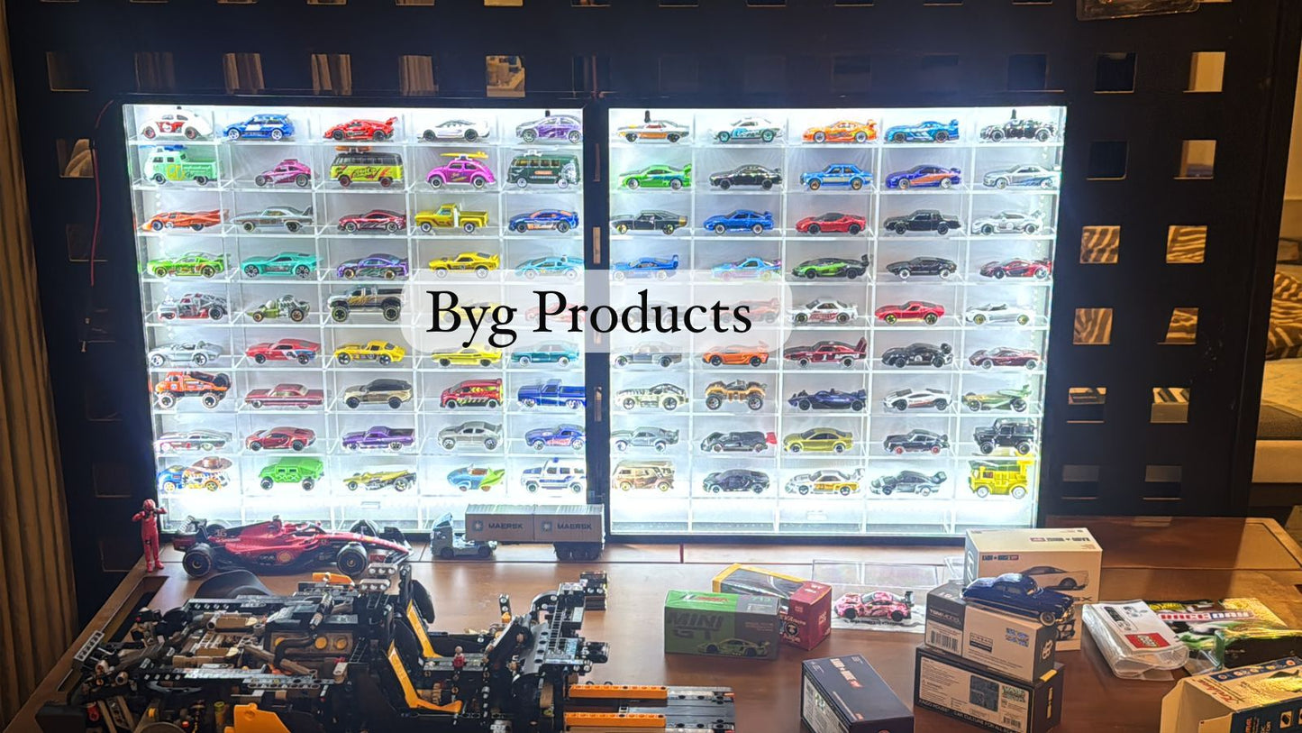 50 compartments Hotwheels organizer with Led lights. 1/64