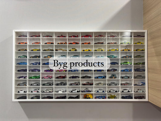 100 compartments Hotwheels organizer 1/64 white with cover