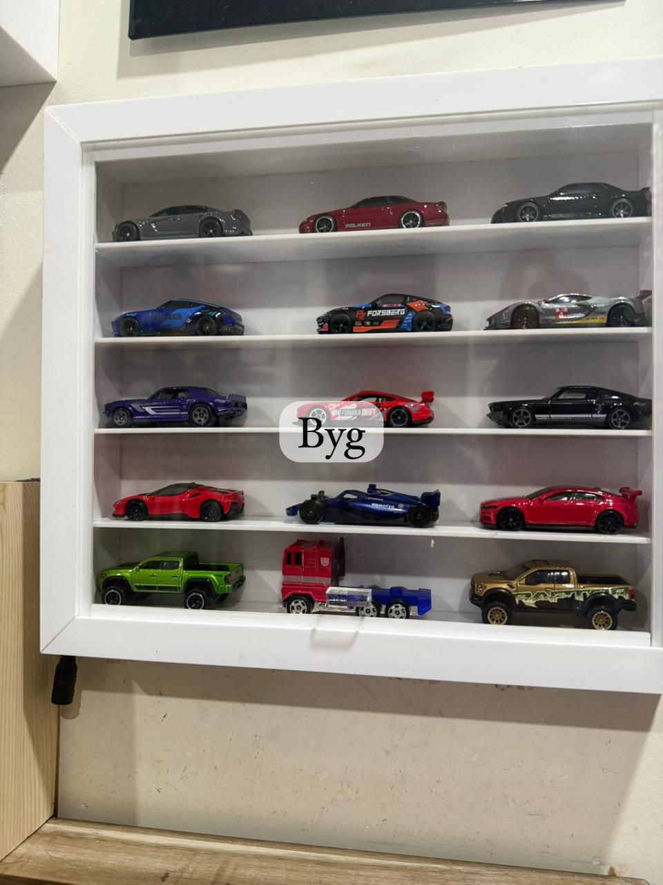 Premium Hotwheels Showcase with Led and sliding cover.