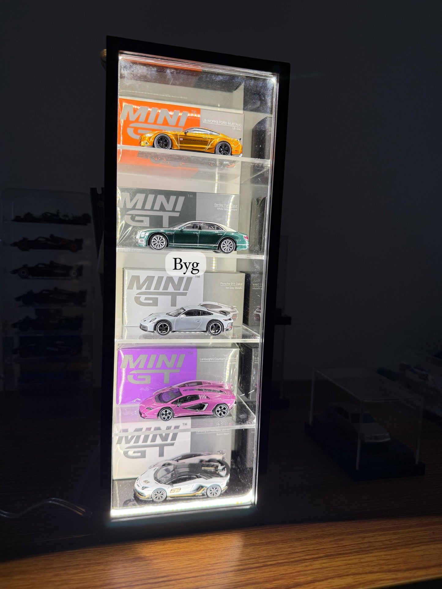Premium MiniGT Showcase with Led and sliding cover.
