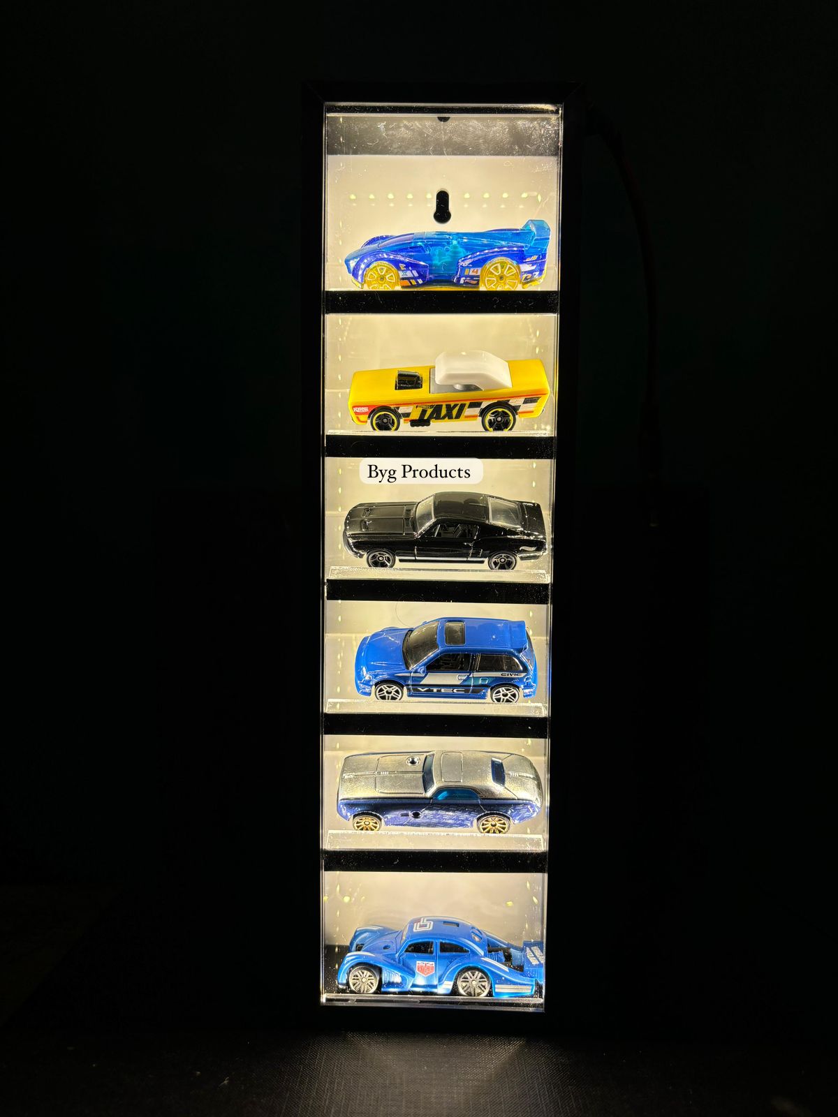 Premium Led Tilted Display for Hotwheels.