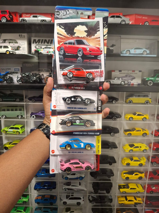 PORSCHE PACK OF 5- '67 PORSCHE 911 R, PORSCHE 904 CARRERA GTS, PORSCHE 934 TURBO RSR, '96 PORSCHE CARRERA, PORSCHE 911 GT3 RS