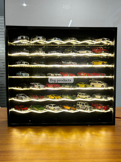Premium Led Cross Display For Hotwheels, Mini GT, Match box ( 42 car storage )