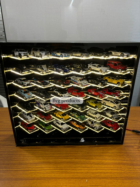 Premium Led Cross Display For Hotwheels, Mini GT, Match box ( 42 car storage )