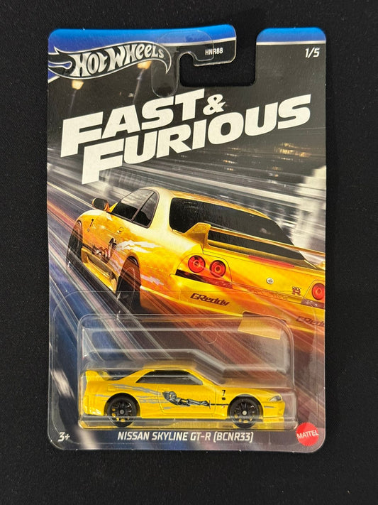 HOTWHEELS SILVER SERIES- FAST & FURIOUS- NISSAN SKYLINE GTR [BCNR33] (Imported)