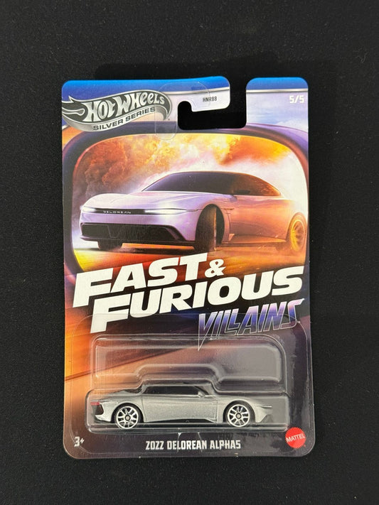 HOTWHEELS SILVER SERIES- FAST & FURIOUS VILLIANS- 2002 DELOREAN ALPHAS (Imported)