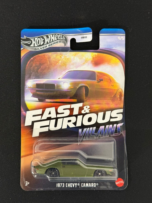 HOTWHEELS SILVER SERIES- FAST & FURIOUS VILLIANS- 1973 CHEVY CAMARO (Imported)