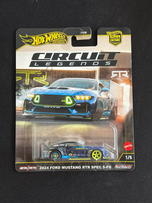 HOTWHEELS PREMIUM- CIRCUIT LEGENDS- 2024 FORD MUSTANG RTR SPEC 5-FD