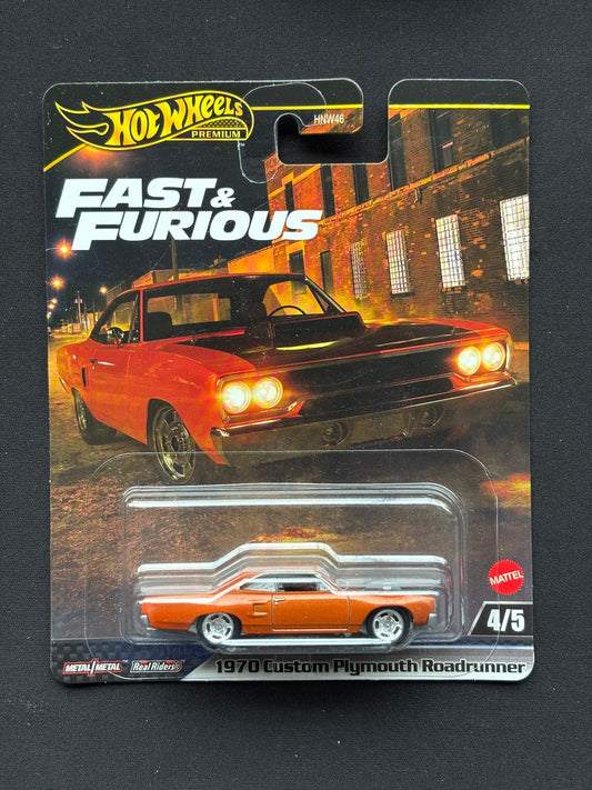 HOTWHEELS PREMIUM- FAST & FURIOUS- 1970 CUSTOM PLYMOUTH ROADRUNNER (Imported)