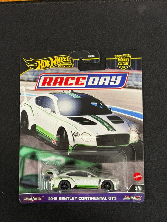 HOTWHEELS PREMIUM- CAR CULTURE- RACE DAY- 2018 BENTLEY CONTINENTAL GT3 (Imported)