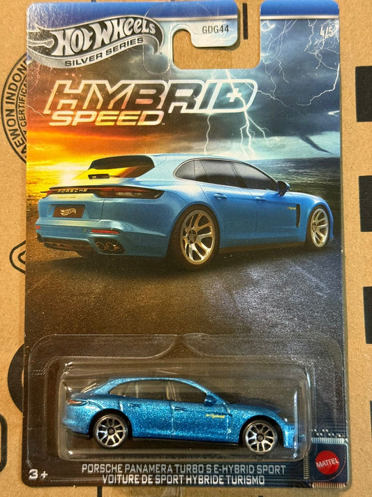 HOTWHEEELS SILVER SERIES- HYBRID SPEED- PORSCHE PANAMERA TURBO S E-HYBRID SPORT VOITURE SPORT HYBRIDE TURISMO (Imported)