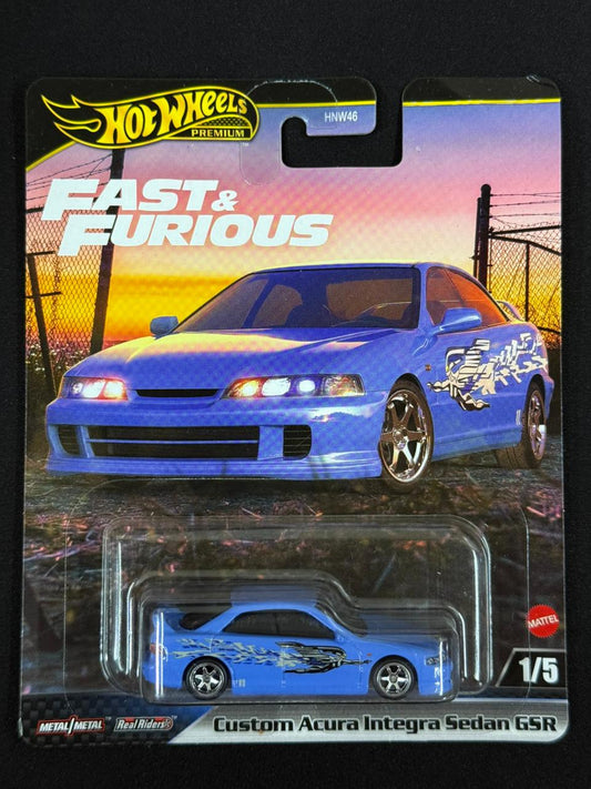 HOTWHEELS PREMIUM- FAST & FURIOUS- CUSTOM ACURA INTEGRA SEDAN GSR (Imported)
