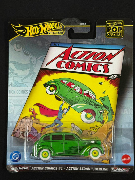 HOTWHEELS PREMIUM- ACTION COMICS- #1 ACTION SEDAN/BERLINE