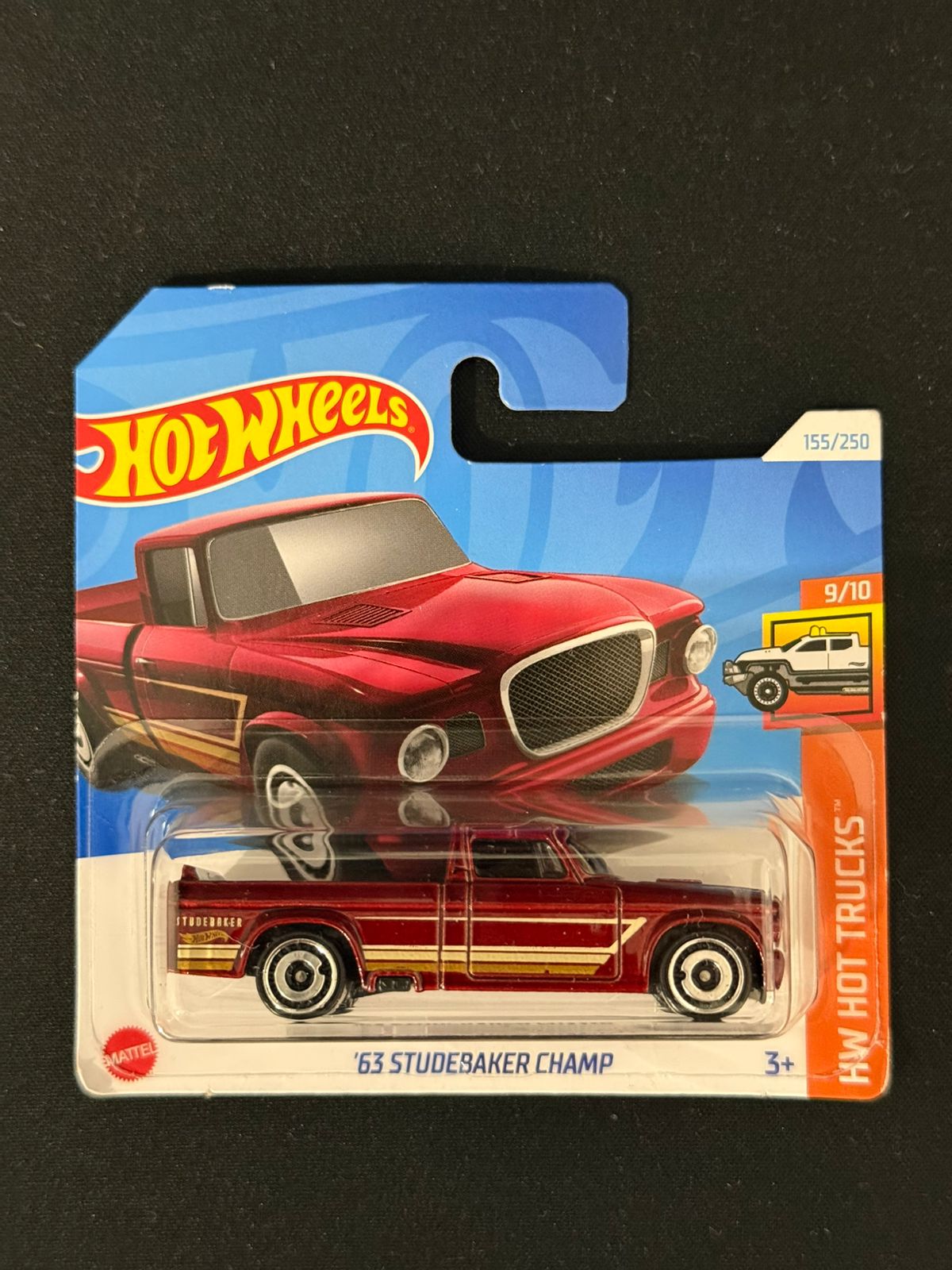 HOTWHEELS- IMPORTED SHORT CARD- '63 STUDBAKER CHAMP