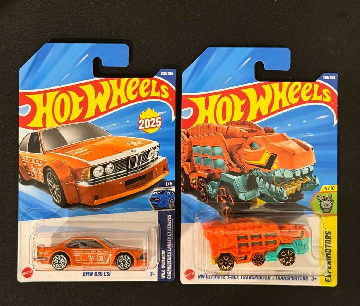 HOTWHEELS- BMW 635 CSi, HW ULTIMATE T-REX TRANSPORTER