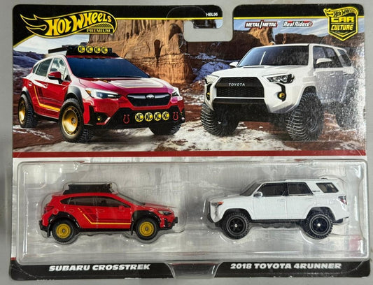HOTWHEELS PREMIUM- CAR CULTURE- SUBARU CROSSTREK, 2018 TOYOTA 4RUNNER (Imported)